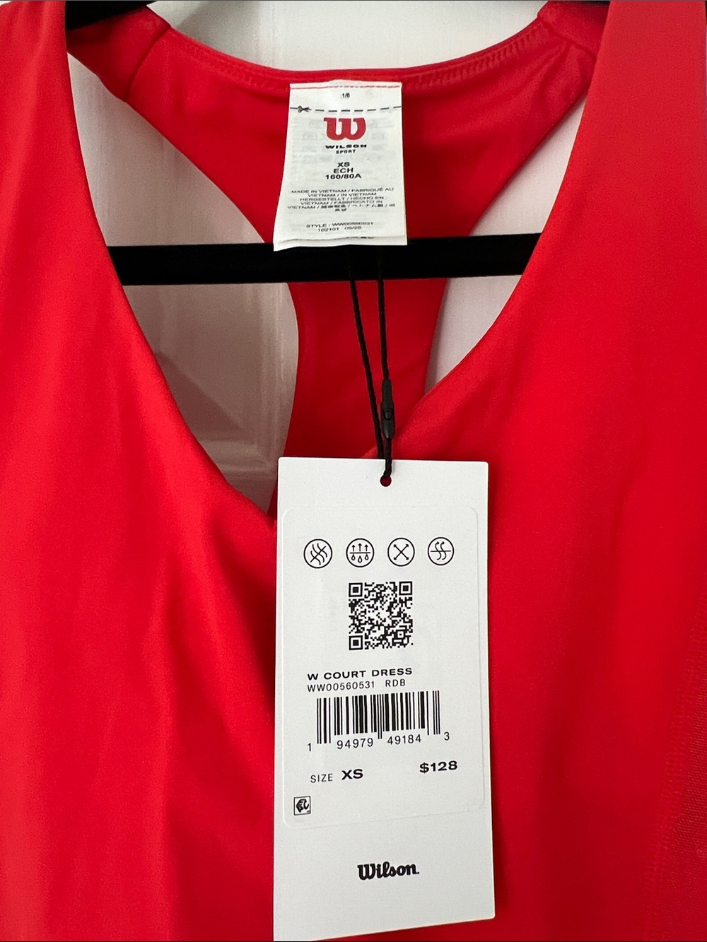 NWT Wilson Court Dress Red Tennis Sport - Picture 5 of 11